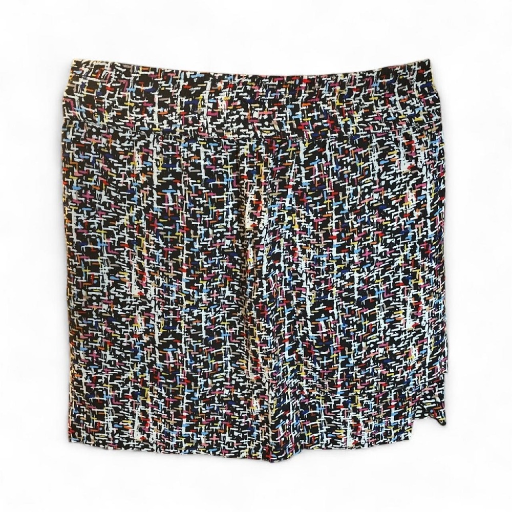 Multicolor Reversible Skirt Women's Medium CAbi Geometric Dots Boho Indie Retro